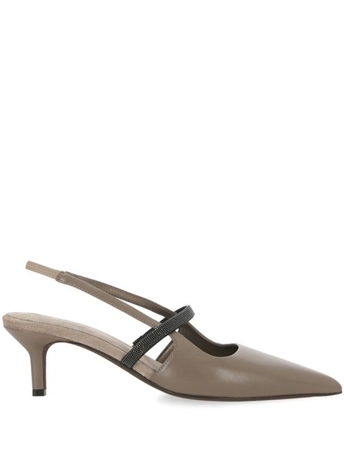 City heels in nappa leather with Shiny Strap Brunello Cucinelli | MZSKC2715PC5859